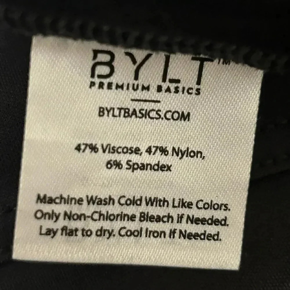 BYLT Everyday Pant 2.0 Sz 34x30 Dark charcoal gray Slim Fit Tapered  Zip Pocket - Picture 6 of 7